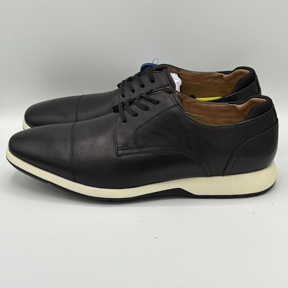 Florsheim Transit Cap Toe Oxford Men Casual Shoe Black White 15189-111 SZ‎ 11.5M